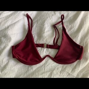 ZAFUL Underwire Burgundy Bikini Top